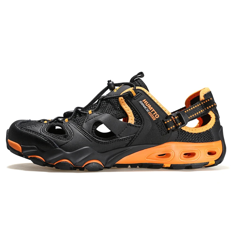 HUMTTO Mens Upstream Shoes Outdoor Trekking Wading Aqua Shoes Breathable Mesh Quick drying Waterproof Sneakers Big Size Hiking