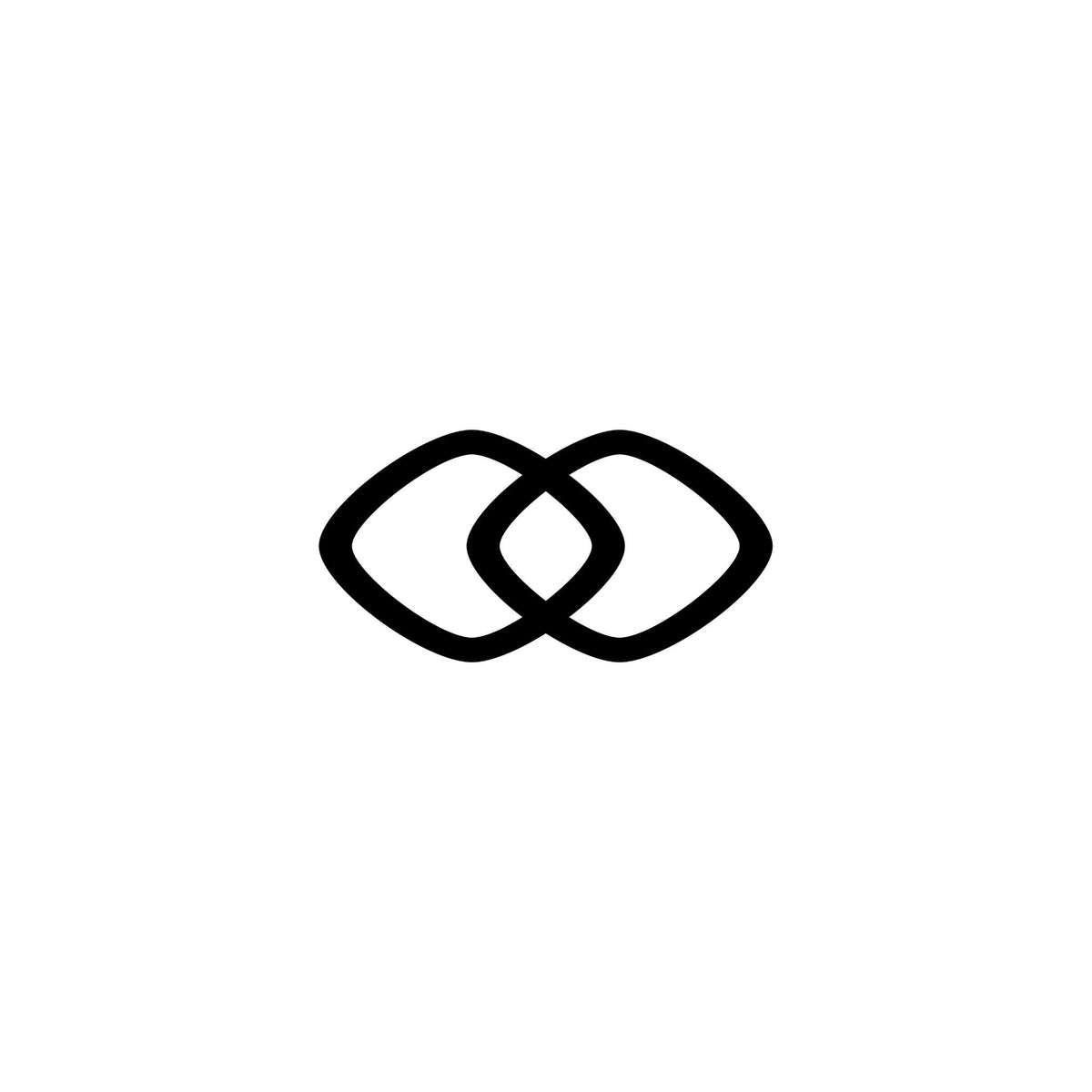 Two interlocking circles on a white background