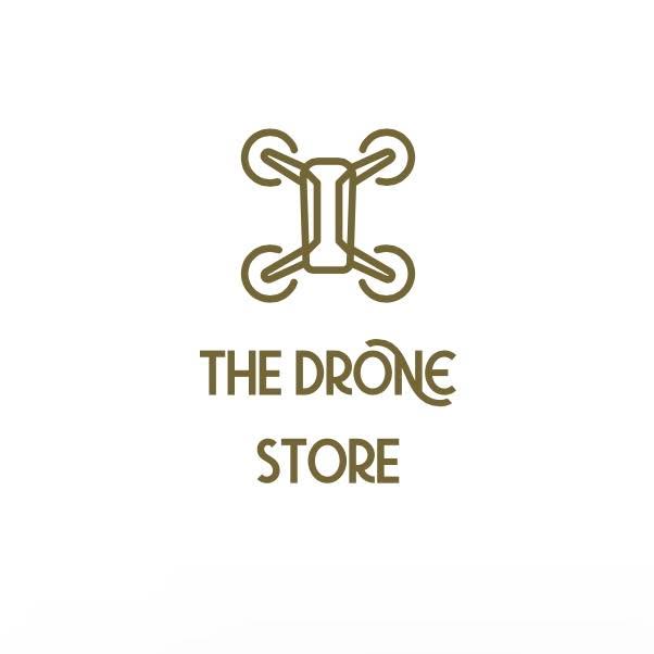 Logo of The Drone Store with a stylized drone icon on a white background