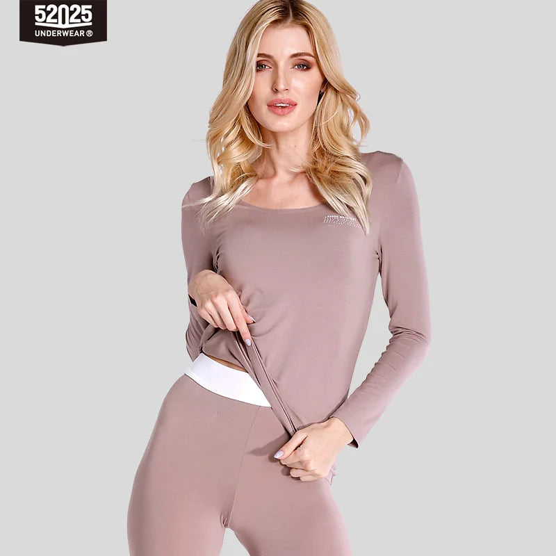 52025 Premium Modal Thermal Underwear –  Ultra-Soft Lightweight Base Layer with Zero-Touch Seamless Comfort & Soft Stretch Feel