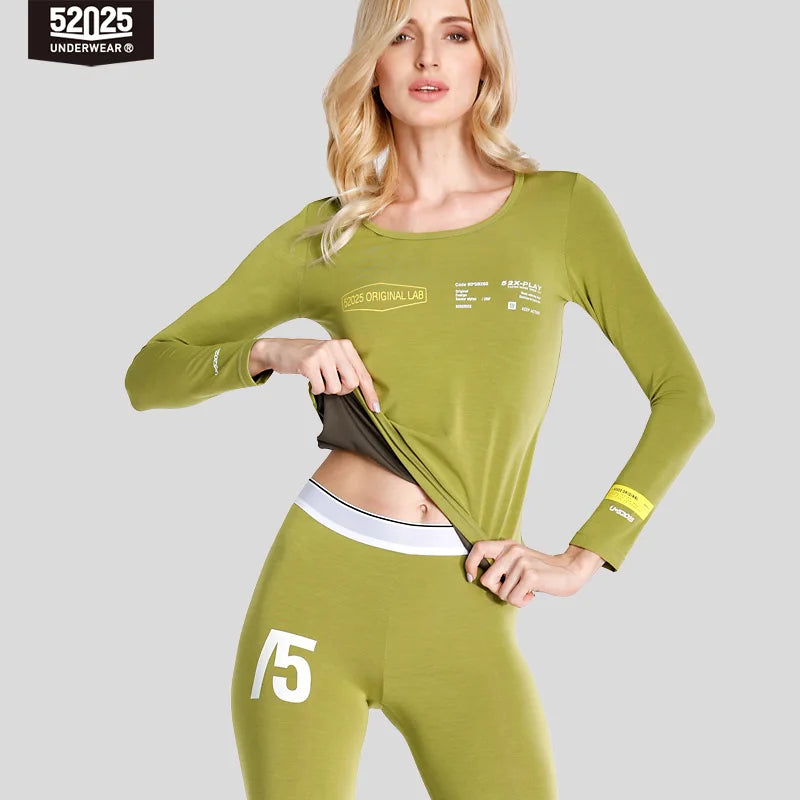 52025 Premium Modal Thermal Underwear Set – Ultra-Soft Lightweight Base Layer with Modern Fit and Stylish Details
