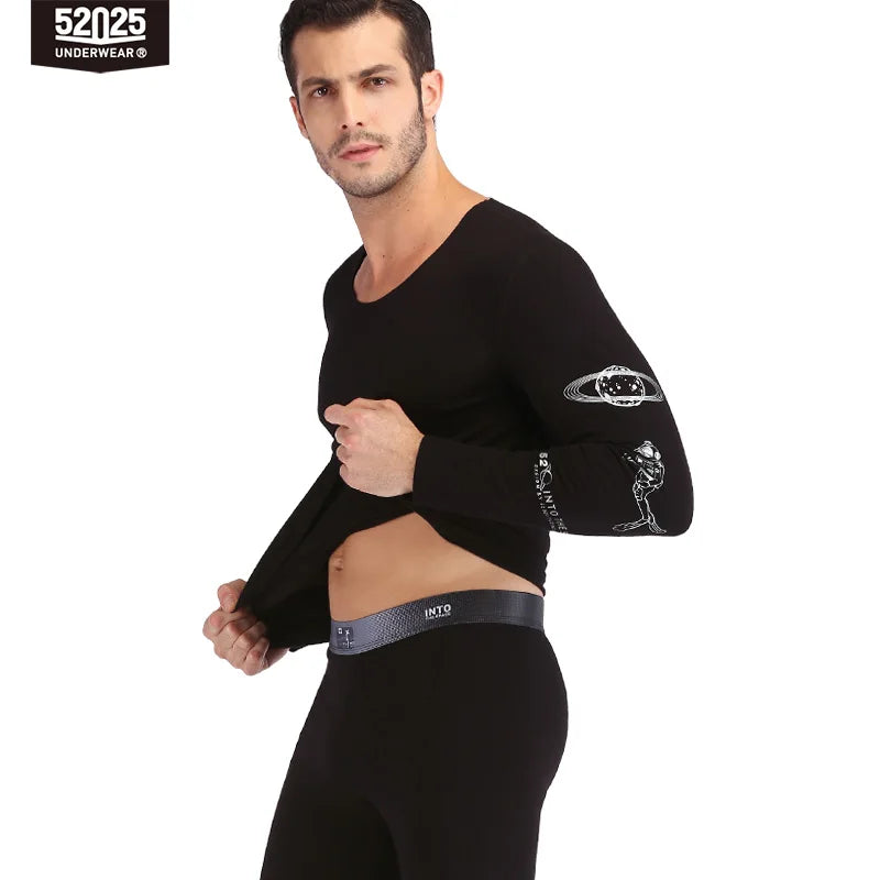 52025 Men’s Thermal Underwear with Cashmere – Premium Long Johns with Exquisite Workmanship. Warm & Comfortable Base Layer