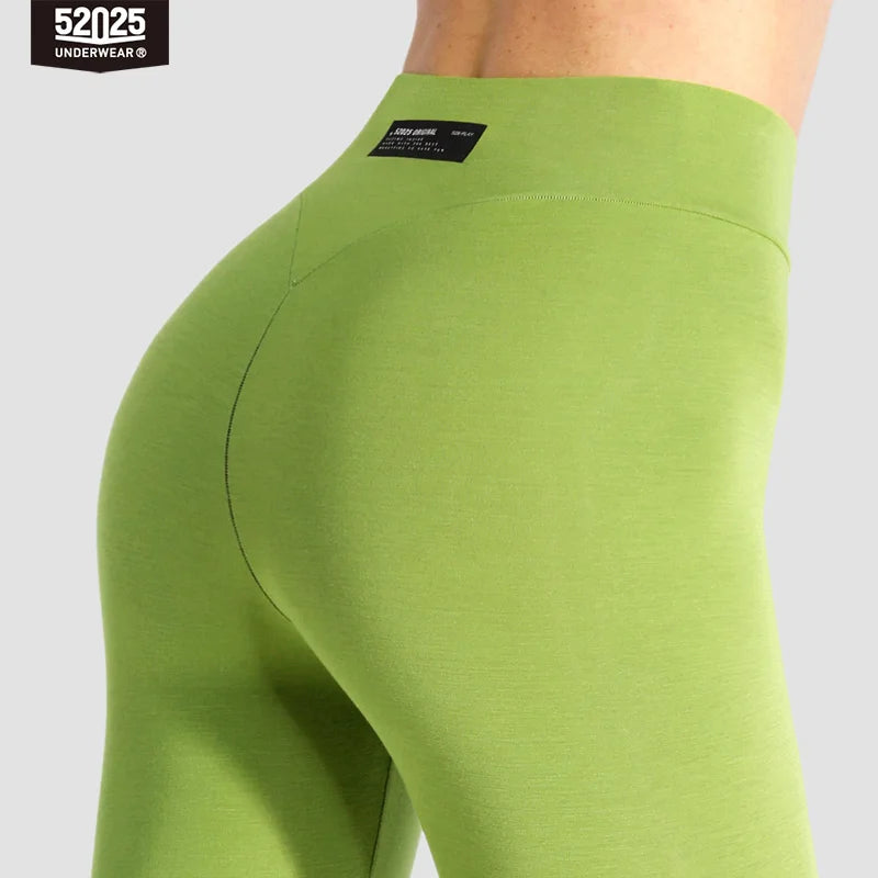52025 Women's Cotton Modal Stirrup Leggings – V-Waist Design, Body-Contouring Fit, Everyday Comfort and Activewear Style