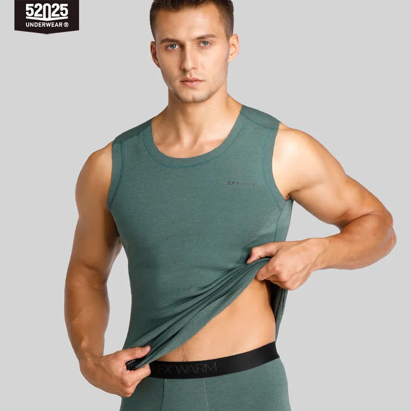 52025 Premium Thermal Vest with Merino Wool – Sleeveless, Seamless, Fleece-Lined, Soft Undershirt for Superior Warmth & Comfort
