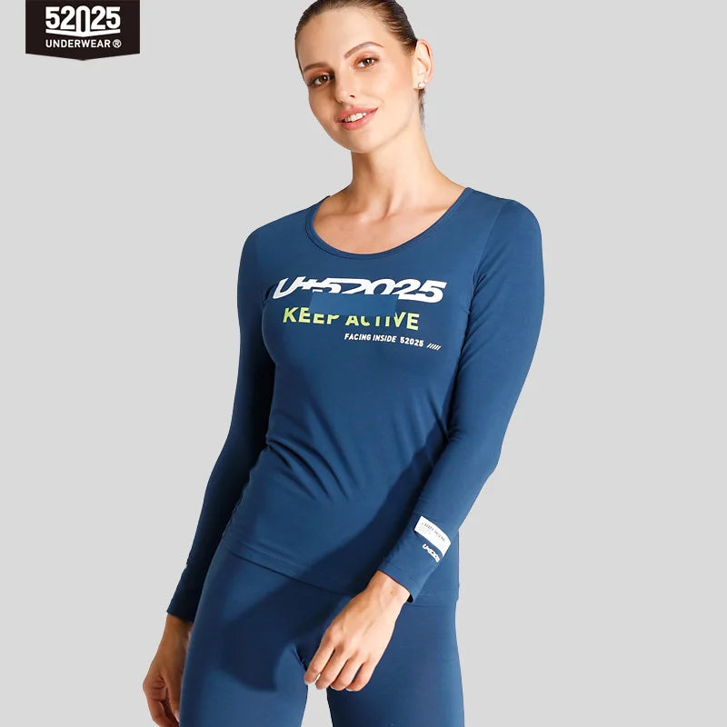 52025 Men's & Women's Athletic Thermal Underwear – Push-Up Design, Breathable Cotton Modal, Sporty Fit, Body-Shaping Long Johns