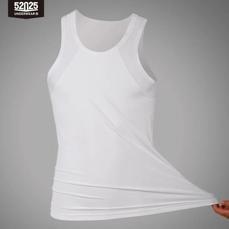 52025 Men's Premium MicroModal Tank Top / Undershirt –– Ultra-Soft Comfort, Silk-Mesh Cooling Zones and Streamlined Fit