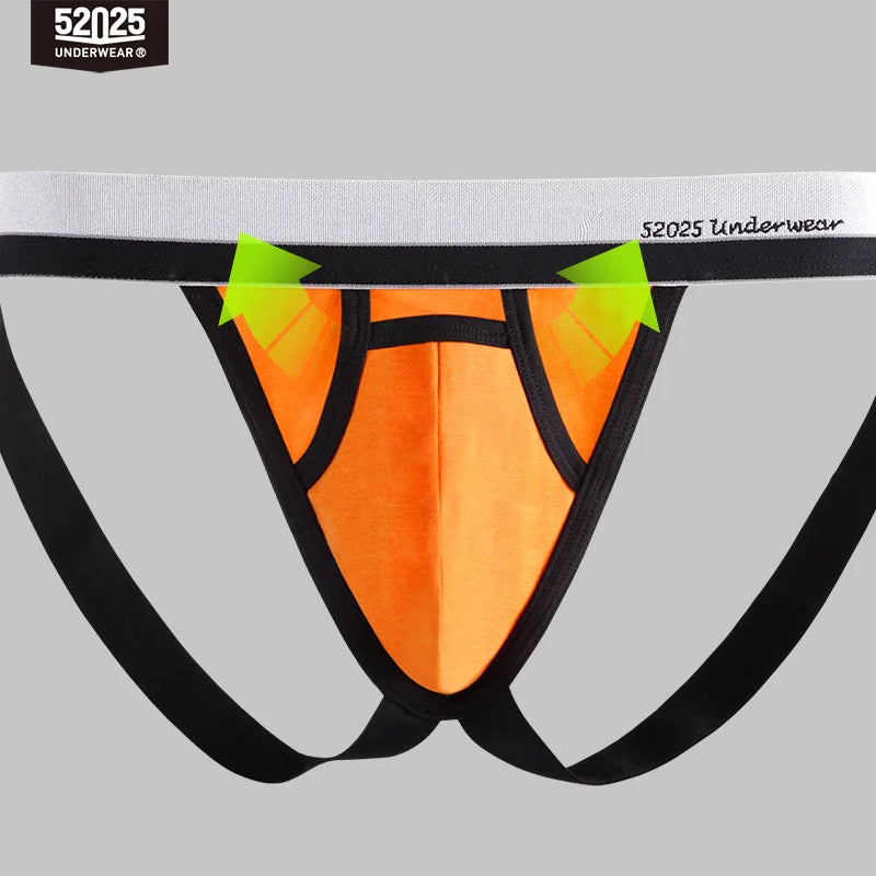 52025 Men's Jockstrap Underwear – Breathable Cotton Modal, Stylish and Comfortable Underpants with Fly, Supportive and Sexy