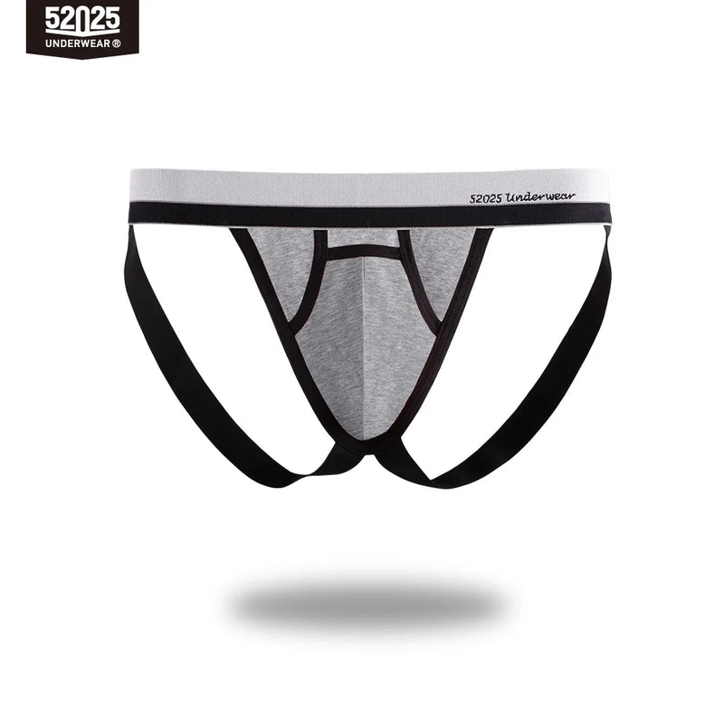 52025 Men's Jockstrap Underwear – Breathable Cotton Modal, Stylish and Comfortable Underpants with Fly, Supportive and Sexy
