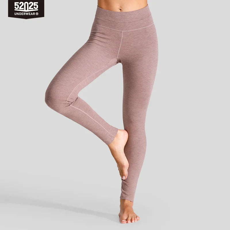 52025 Women's Warm Thermal Leggings – Fluffy Soft Texture, High Waist Comfort and Gentle Shaping Fit