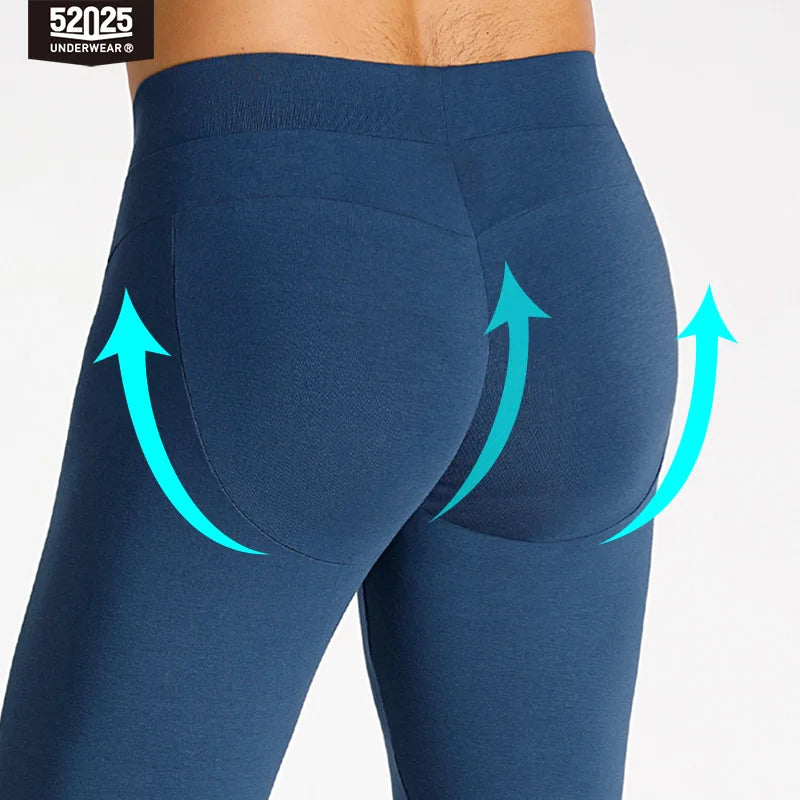 52025 Men's & Women's Athletic Thermal Underwear – Push-Up Design, Breathable Cotton Modal, Sporty Fit, Body-Shaping Long Johns