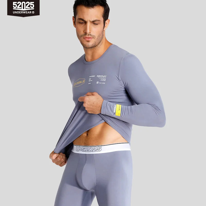 52025 Premium Modal Thermal Underwear Set – Ultra-Soft Lightweight Base Layer with Modern Fit and Stylish Details