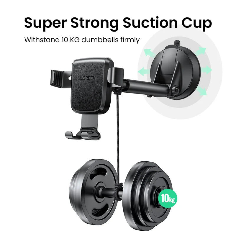 UGREEN Car Phone Holder Stand Gravity Car Suction Cup Phone Stand for Mobile Phone for iPhone 16 15 14 Pro Max  Xiaomi Samsung