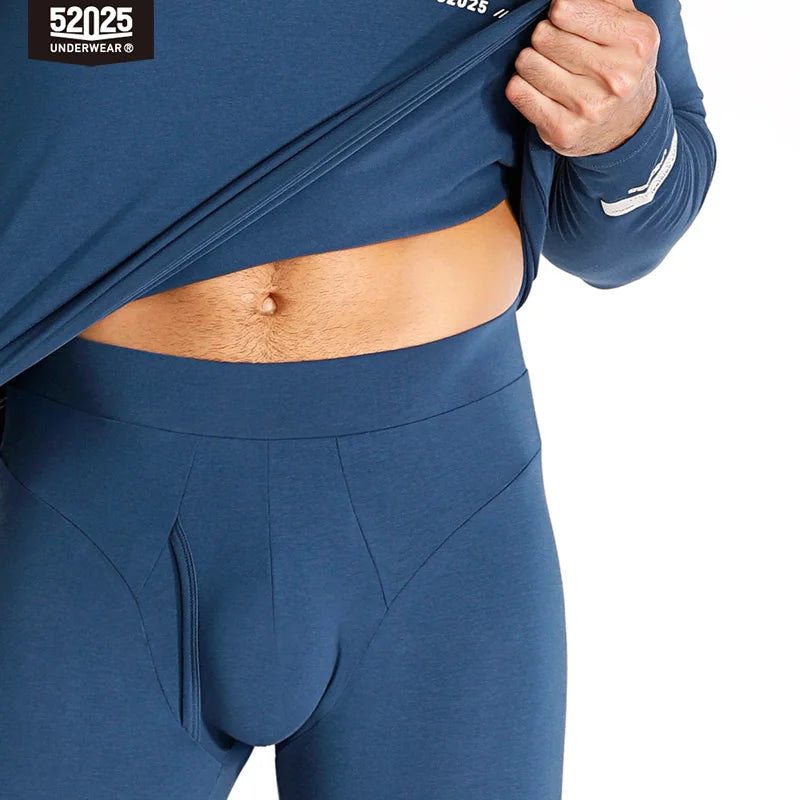 52025 Men's & Women's Athletic Thermal Underwear – Push-Up Design, Breathable Cotton Modal, Sporty Fit, Body-Shaping Long Johns