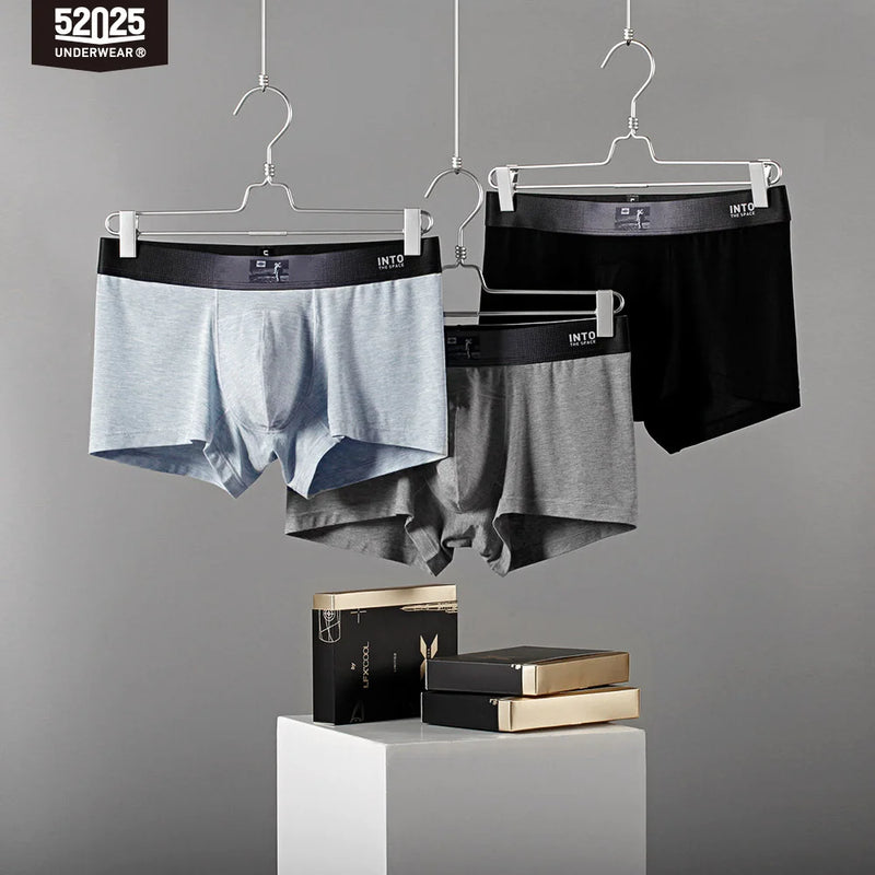 52025 Men's Premium Plant-Dyed Boxers – Soft Viscose Comfort with U-Shaped Pouch and Natural Skin-Friendly Feel