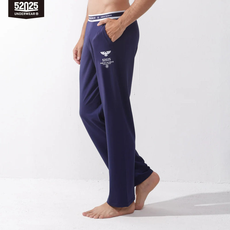 52025 Men's Cotton Modal Pajama Pants – Silky-Soft Lounge Pants with Relaxed Fit, Side Pockets & Lightweight Everyday Comfort