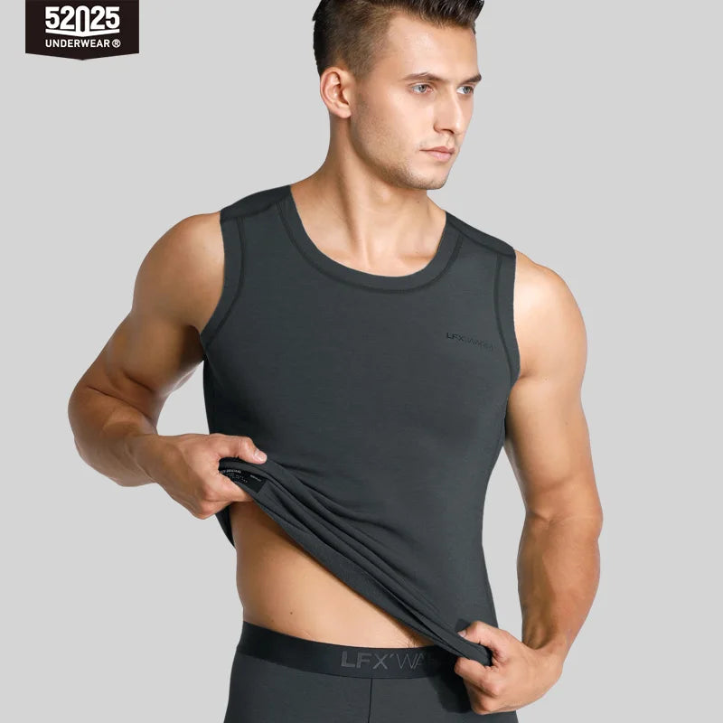 52025 Premium Thermal Vest with Merino Wool – Sleeveless, Seamless, Fleece-Lined, Soft Undershirt for Superior Warmth & Comfort
