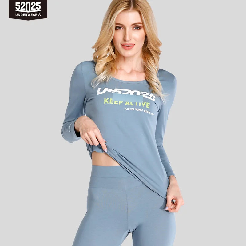 52025 Men's & Women's Athletic Thermal Underwear – Push-Up Design, Breathable Cotton Modal, Sporty Fit, Body-Shaping Long Johns