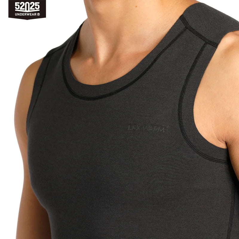 52025 Premium Thermal Vest with Merino Wool – Sleeveless, Seamless, Fleece-Lined, Soft Undershirt for Superior Warmth & Comfort