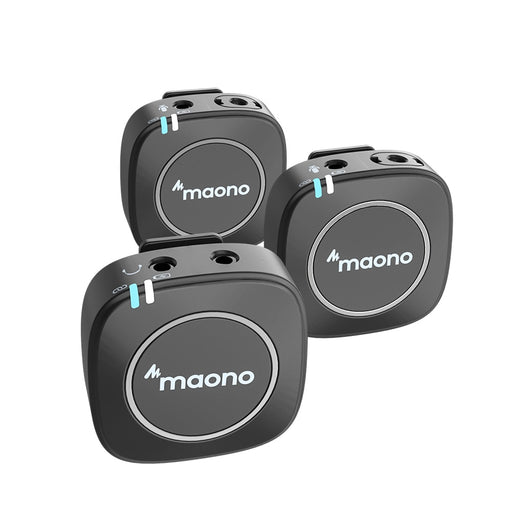 MAONO Wireless Microphone professional Dual Lavalier Mics Real-time Monitoring 22-Level Gain Adjustment Microfone WM820-A2 3.5mm plug