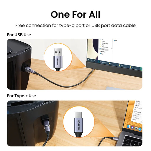 Ugreen USB 2.0 Printer Adapter USB Type c Adapter For Printer Hard Drive Base Fax Machine Scanner USB 2.0 Type c Printer Adapter