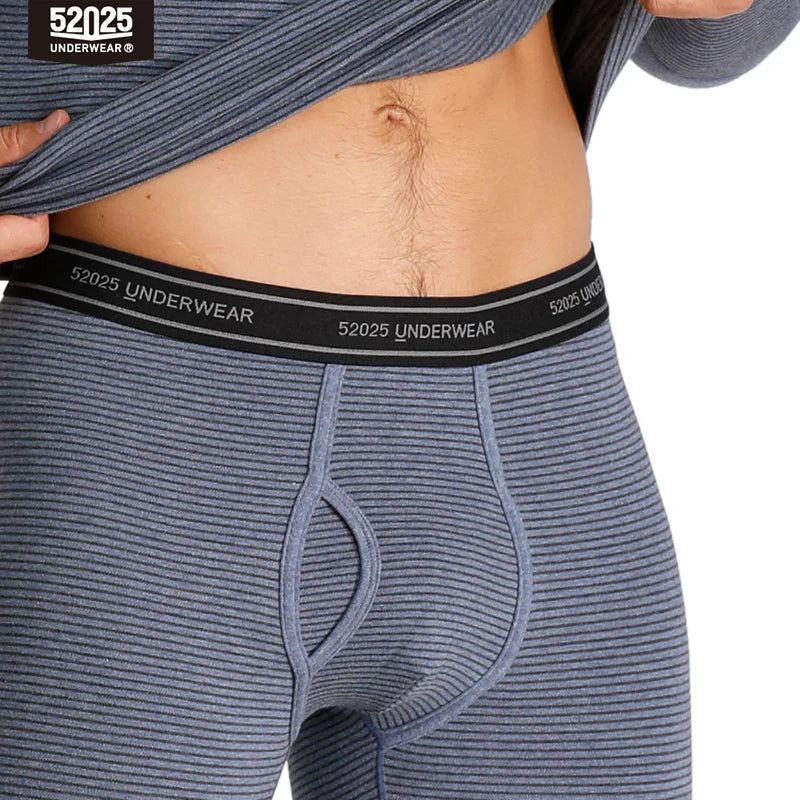 52025 Cotton Thermal Leggings – Soft Fleece-Lined Base Layer with Reinforced Knees, Flexible Fit and Cold-Weather Comfort