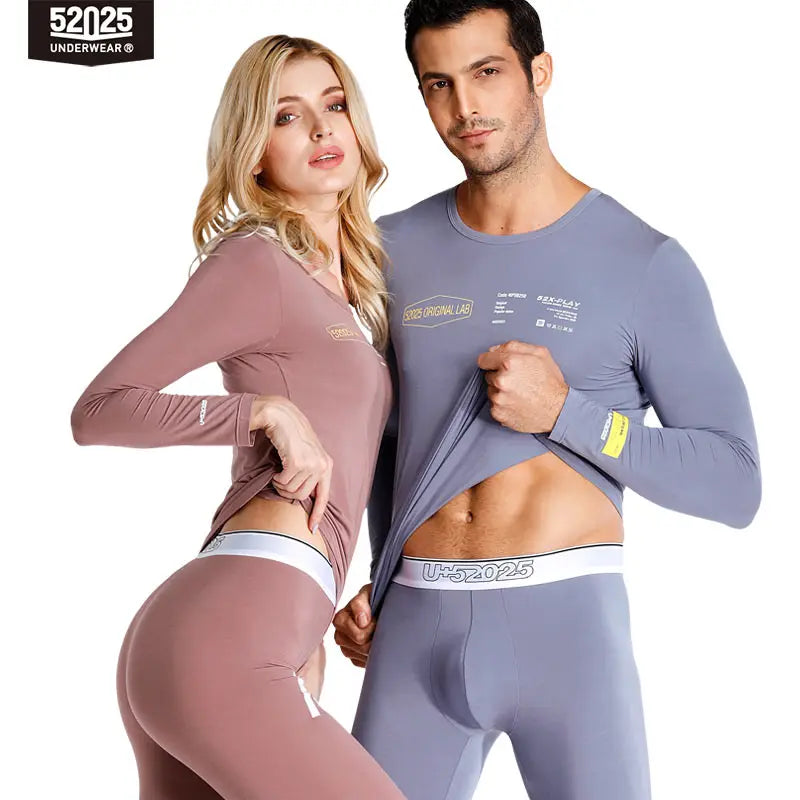 52025 Premium Modal Thermal Underwear Set – Ultra-Soft Lightweight Base Layer with Modern Fit and Stylish Details