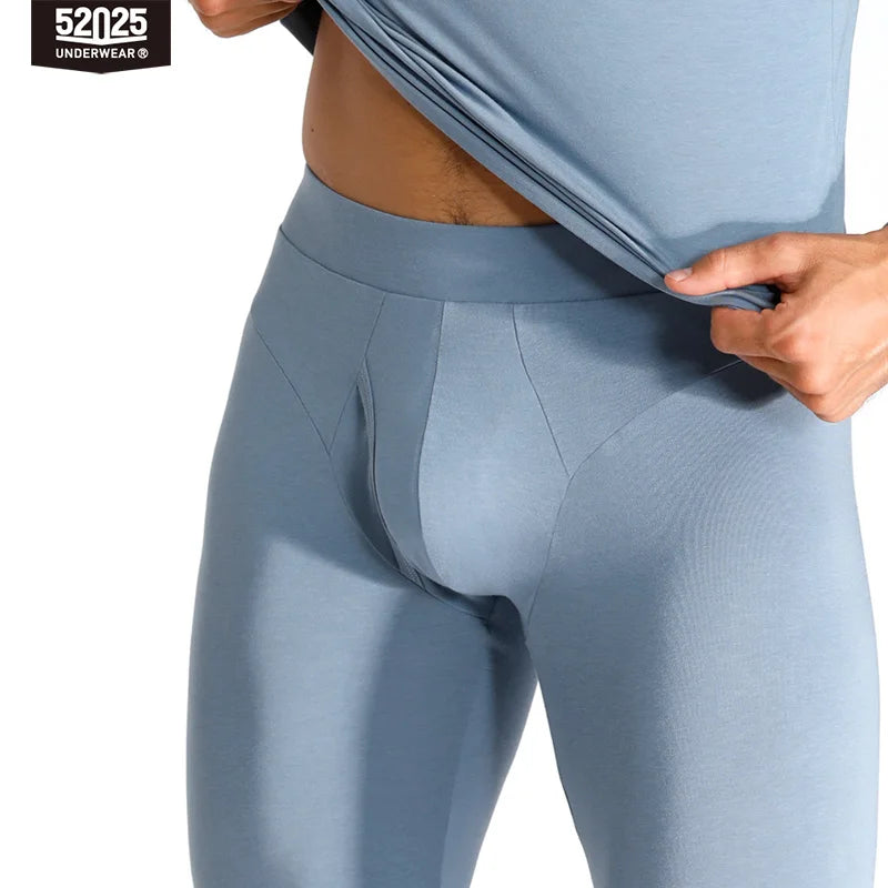 52025 Men's Modal Cotton Thermal Leggings – Ultra-Soft Lightweight Base Layer with Second-Skin Comfort and Modern Everyday Fit