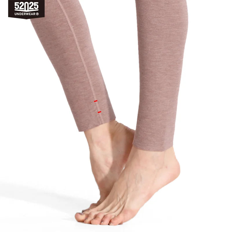 52025 Women's Warm Thermal Leggings – Fluffy Soft Texture, High Waist Comfort and Gentle Shaping Fit