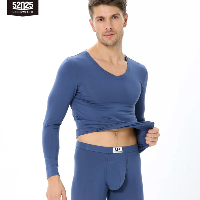 52025 Men's Premium Modal Thermal Underwear – Silky Soft Lightweight Base Layer with Second-Skin Comfort
