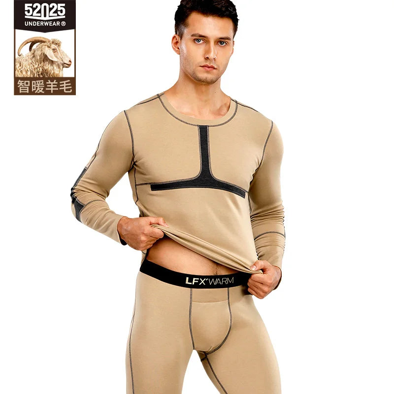 52025 Warm Premium Thermal Underwear – Graphene-Enhanced Warmth, Merino Wool Blend, Multi-Layer Insulation & Seamless Comfort