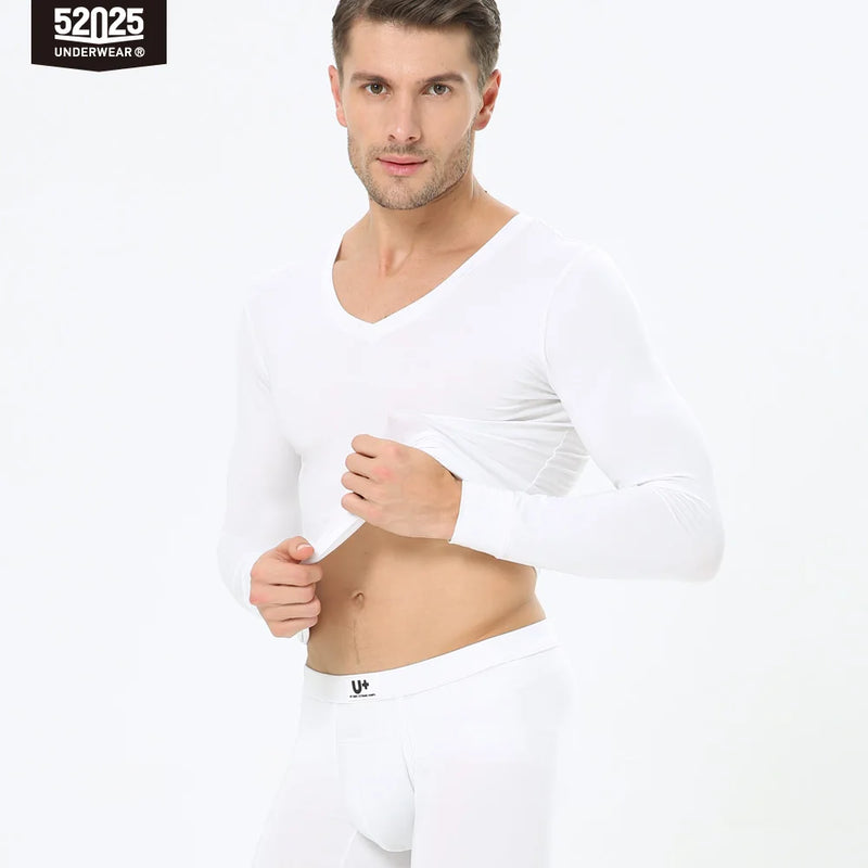 52025 Men's Premium Modal Thermal Underwear – Silky Soft Lightweight Base Layer with Second-Skin Comfort