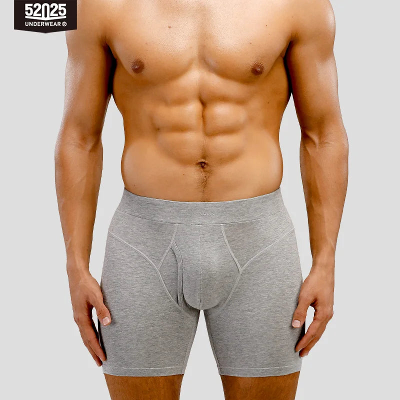 52025 Men's Cotton Modal Boxer Briefs (3-Pack) – Lightweight Breathable Underwear, Modern Fit and Exceptional Everyday Comfort