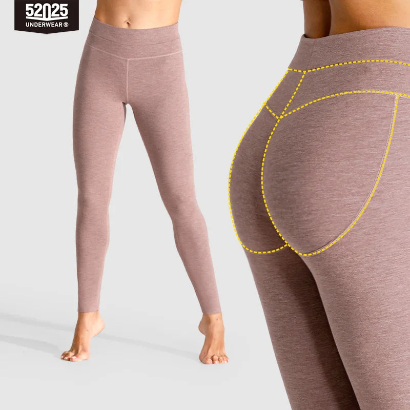 52025 Women's Warm Thermal Leggings – Fluffy Soft Texture, High Waist Comfort and Gentle Shaping Fit