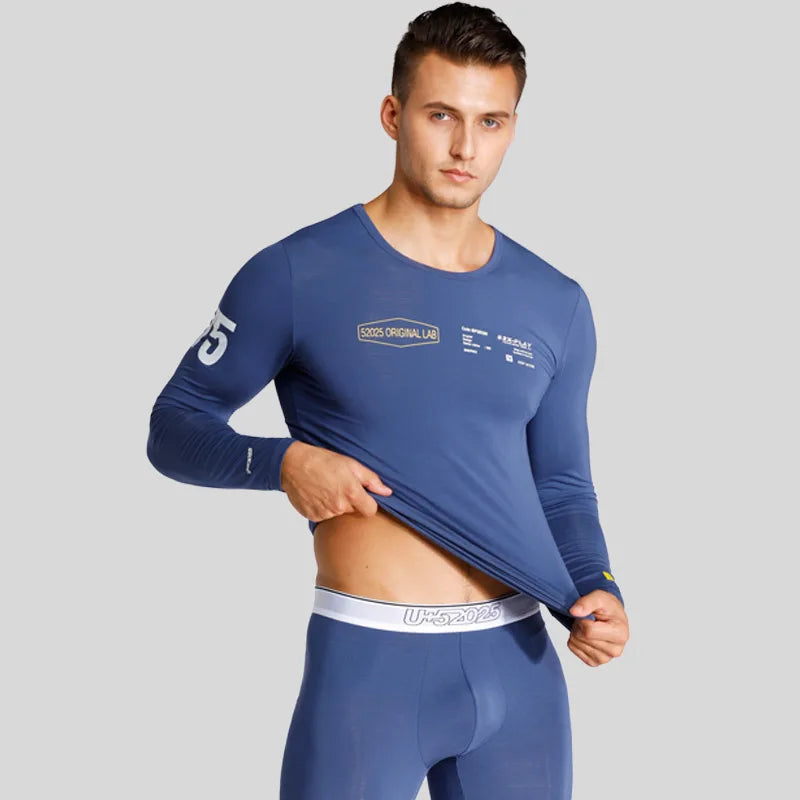 52025 Premium Modal Thermal Underwear Set – Ultra-Soft Lightweight Base Layer with Modern Fit and Stylish Details