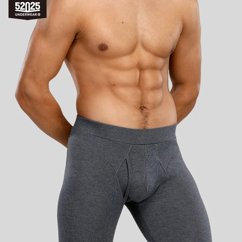 52025 Men's Thermal Leggings – Warm, Soft, Breathable Cotton Modal. Ultra-Comfortable, Free-Balling Design for Mobility & Warmth