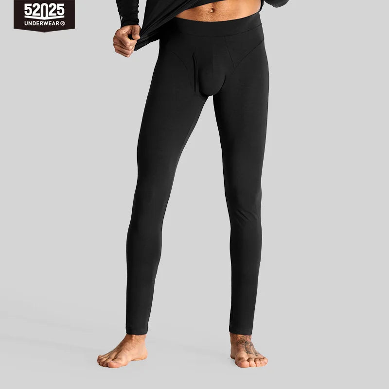 52025 Men's Modal Cotton Thermal Leggings – Ultra-Soft Lightweight Base Layer with Second-Skin Comfort and Modern Everyday Fit