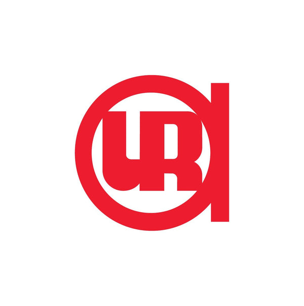 Red logo with a stylized 'UR' on a white background