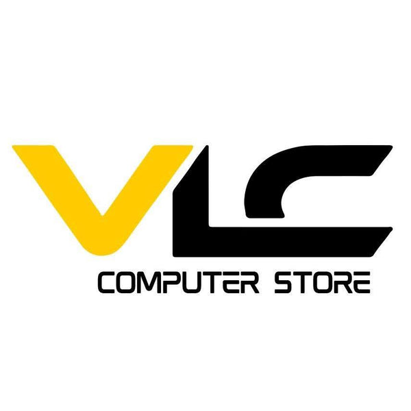 Logo of VLC Computer Store with yellow 'V' and black 'LC' on a white background
