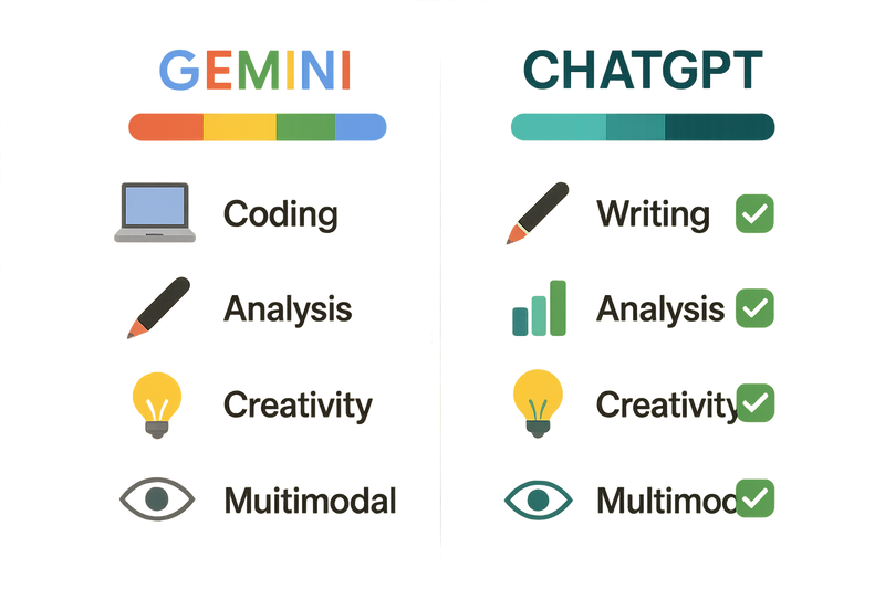 Gemini vs ChatGPT