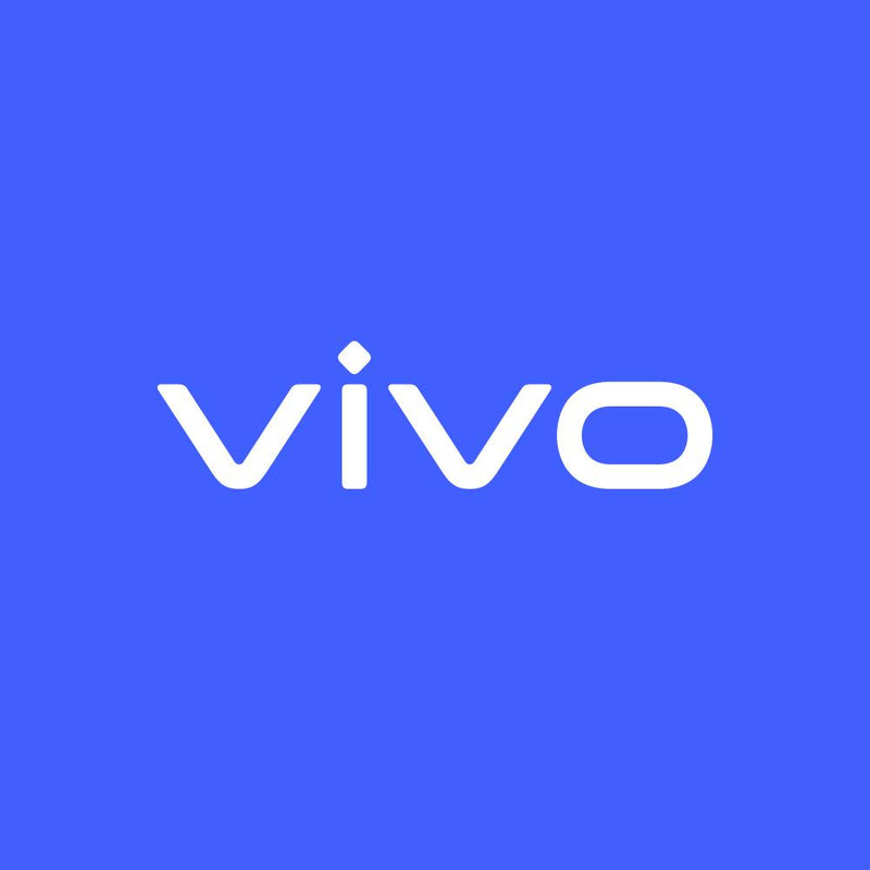 White 'vivo' logo on a blue background