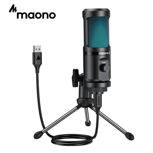 MAONO Gaming USB Microphone Desktop Condenser Podcast Microfono Recording Streaming Microphones With Breathing Light PM461TR RGB