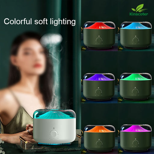 1.3L Jellyfish Smoke Ring Air Humidifier 110V 220V Fragrant Essential Oil Aroma Diffuser For Aromatherapy Spa Yoga