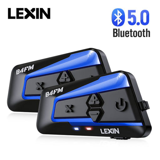 Lexin B4FM-X Bluetooth5.0 Motorcycle Helmet Intercom Headsets Type-C,10 Riders Wireless Communication Music Sharing Moto