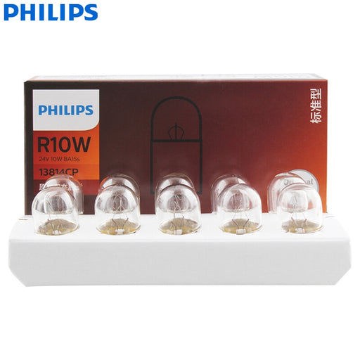 Philips Truck 24V Standard R10W 10W 13814CP BA15s Turn Signal Bulbs Interior Lamps Original Position Light Wholesale, Pack of 10 Default Title