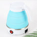 saengQ Travel Household Folding Kettle Silicone304 Stainless Steel Portable Kettle Compression Foldable Leakproof 600ml blue-600ml China