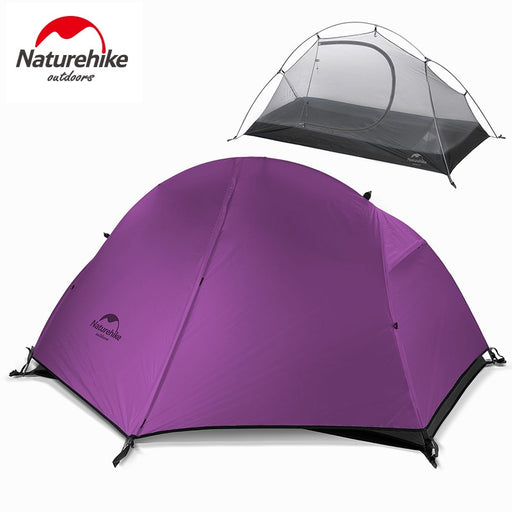Naturehike Tent Ultralight 3 Season Waterproof Tent 20D 210T Hiking Tent 1 Person Backpacking Tent Outdoor Beach Camping Tent