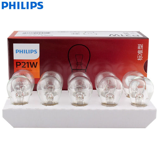 Philips Truck 24V Standard P21W S25 21W 13498CP BA15s Turn Signal Lamps Original Rear Bulbs Stop Light Wholesale, Pack of 10 Default Title