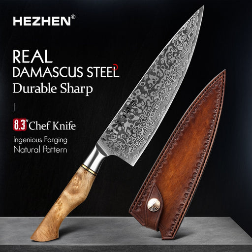 HEZHEN 8.3 Professional Chef Knife 67 Layers Damascus Steel Cook Tools Razor Sharp Japanese Core Blade Kitchen Accessories