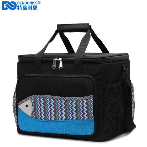 DENUONISS Large Oxford Cooler Bags Thermal Insulation Package Picnic Portable Container Bags Refrigerator Food Insulated Bag