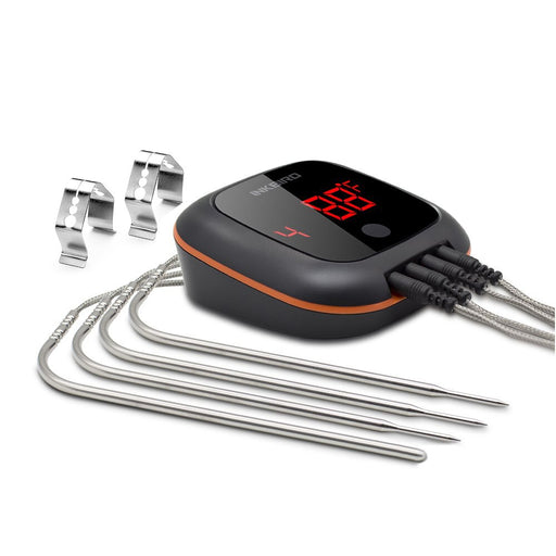 INKBIRD IBT-4XS Digital Wireless Bluetooth Cooking Oven BBQ Grilling Thermometer USB rechargable Battery With Two/Four Probes China 4 probes